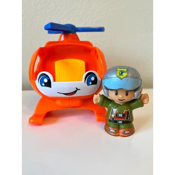 Fisher-Price Little People Helicopter Toy Vehicle & Figure Set - Picture 1 of 6